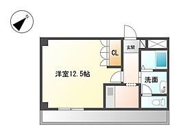 パシフィックヒルズはなみずき 302 3階1Kの間取り