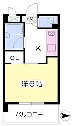 サウンドピア松山1 1Kの間取図画像