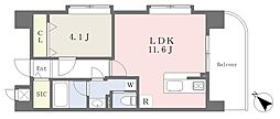 ウインドビュー大街道 1LDKの間取図画像