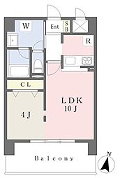 アーバン市駅南 1LDKの間取図画像