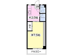 No.10グリーンハイツ 1Kの間取図画像