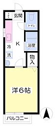 Forest正円寺 1Kの間取図画像