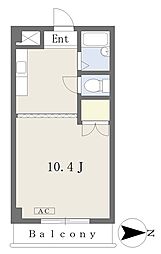 砂田ビル3 ワンルームの間取図画像