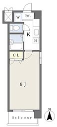 ソレジオ喜与町 1Kの間取図画像