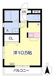BIGVALLEY5 ワンルームの間取図画像