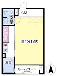 レトア・branch ワンルームの間取図画像