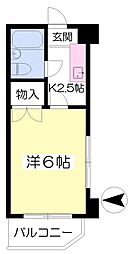 第3成田マンション 1Kの間取図画像
