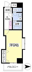 フォルテＡＭＧ 3階1Kの間取り