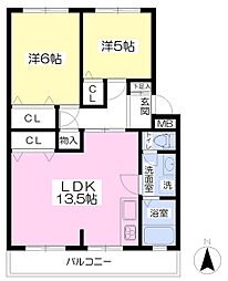 間取図画像 2LDK