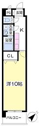アービア永木 1Kの間取図画像