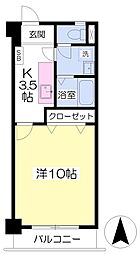 フォルテ小坂 1Kの間取図画像