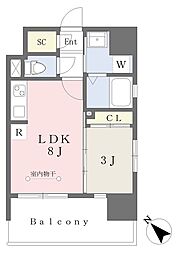 メゾンドラパンブラン 1LDKの間取図画像