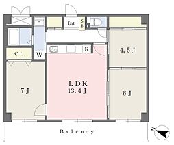 サンフラワー薬院 3LDKの間取図画像