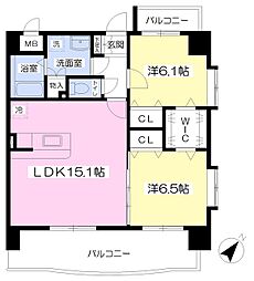 アヴァンセ吉塚 2LDKの間取図画像
