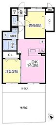 スペースFスミヨシ 2LDKの間取図画像
