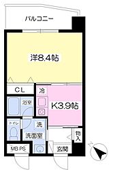 エスケイコート住吉 1Kの間取図画像