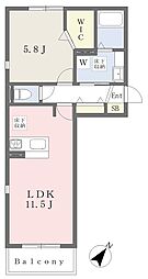 フェリーチェレガロ 1LDKの間取図画像