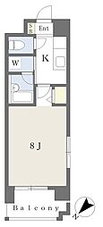 ウィングポート 1Kの間取図画像