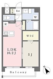 ハイマート龍田 3階1LDKの間取り