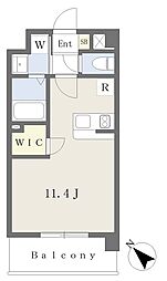 Ｓａｕｄｅ 6階ワンルームの間取り