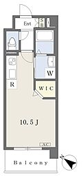 Partie神水 ワンルームの間取図画像