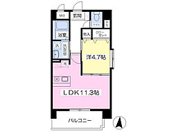 アルリシャー菊陽 1LDKの間取図画像