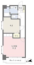 ドルチェ水前寺 1LDKの間取図画像