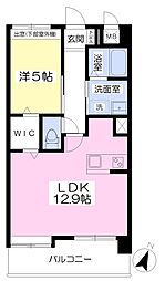ボナールクレスト 1LDKの間取図画像