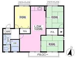 オブジュダール・SHIBATAB 3LDKの間取図画像