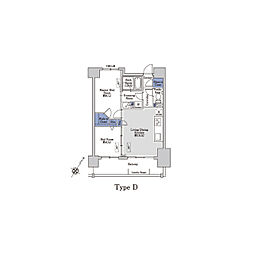 ルキシア薬院 2LDKの間取図画像