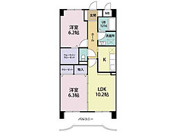 アポロ空港ビル 2LDKの間取図画像