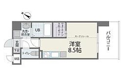 カーサエンペサール ワンルームの間取図画像