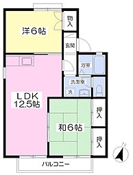 セジュールスターシォン 2LDKの間取図画像