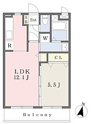 （仮称）ユーミー中原　Ａ棟 1階1LDKの間取り