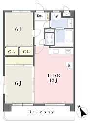 コンフォーレ 2LDKの間取図画像