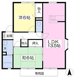 ソレジオ 2LDKの間取図画像
