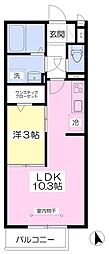 グリーンハイツK 1LDKの間取図画像