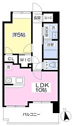 LUCE久留米駅前 1LDKの間取図画像