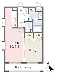 ヒノデカン 1LDKの間取図画像