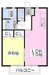 セゾン・観山 1LDKの間取図画像