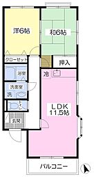 ホープヒルズオガミ7 2LDKの間取図画像