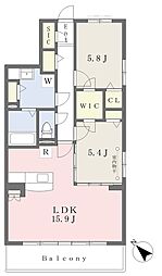 PISTAうめみつ 2LDKの間取図画像
