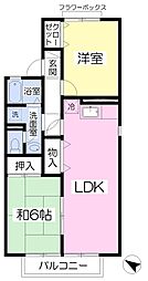 セジュール・岡部 2LDKの間取図画像