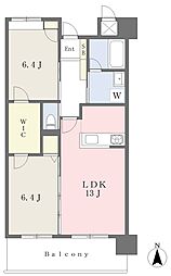 リジエール・ヴィラ 2LDKの間取図画像