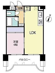 ニューライフ薬院 1LDKの間取図画像