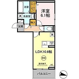 ディールーム石丸 1LDKの間取図画像
