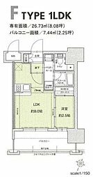 ドゥーエ赤坂 1LDKの間取図画像