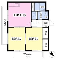 間取図画像 2DK