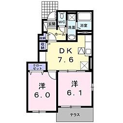 間取図画像 2DK
