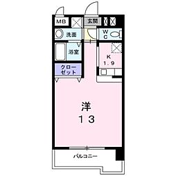 グレイスガーデン岬の山 1Kの間取図画像